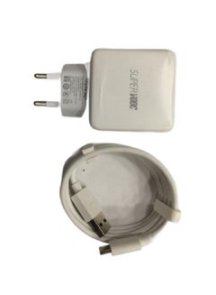 Buy Super Vooc Wall Charger With Type-C USB Cable White in UAE
