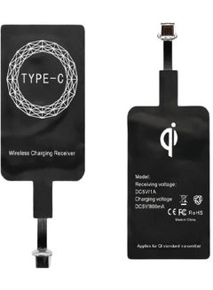 Buy WirelessQI Type-C USB Charging Power Adapter For Android/IPhone Black in UAE