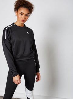 Buy Train Brave Zip Crew Sweatshirt Puma Black in UAE