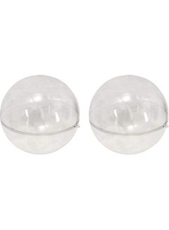 Buy 2-Piece Acrylic Baubles Fillable Ball Clear 14.6cm in UAE