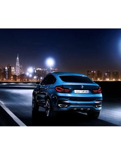 Buy BMW X4 Printed Self Adhesive Wall Sticker Baby Blue 60x45cm in Egypt