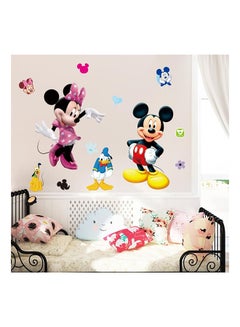 Buy Cartoon Disney Mickey Minnie Wall Sticker Multicolor 70x50cm in Egypt