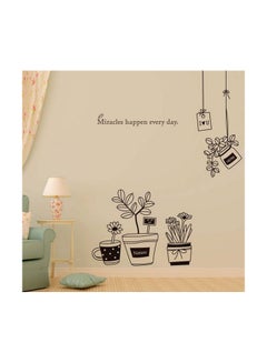 Buy Cartoon Concise Flower Vase DIY Waterproof Decal Wall Sticker Multicolor 70x50cm in Egypt