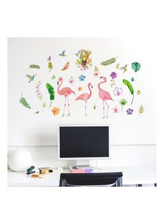 Buy Flamingo Walls Can Be Removed From The Background Decoration Of The Bedroom Window Closet And Living Room Wall Sticker Multicolour 90x60cm in Egypt