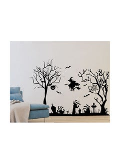 Buy Halloween Ghost Themed Wall Sticker Black 70x50cm in Egypt