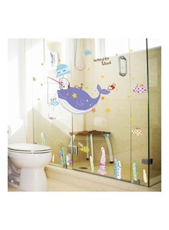 Buy Dolphins Underwater World Cute Cartoon Children 's Room Kindergarten Bathroom Wall Sticker Multicolour 70x50cm in Egypt