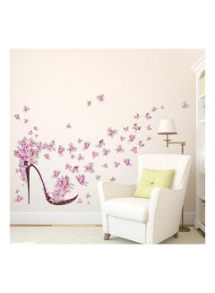 Buy Pink Butterfly High Wall Sticker Multicolour 45x60cm in Egypt