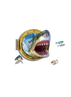 Buy 3d Shark Submarine World under sea Kid Room Decor and Wall Decor Wall Sticker Multicolour 90x60cm in Egypt