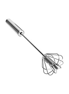 Buy Stainless Steel Hand Pressure Rotating Whisk Silver 10inch in Egypt