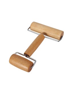 Buy Wood Pastry Pizza Roller Cookies Rolling Pin Brown 17cm in UAE