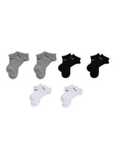 Buy Pack Of 6 Active Core Inside Socks Grey/Black/White in UAE