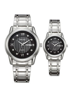 Buy Stainless Steel Couple Analog Watch Set 8013ML in Saudi Arabia