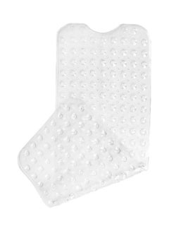 Buy Bathtub Anti-Slip Mat Transparent White 100x40cm in UAE