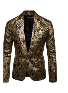 Buy Printed Suit Gold/Black in UAE