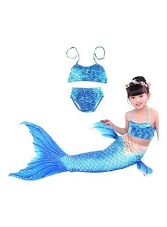 اشتري 3-Piece Little Mermaid Tail Bikini Swimsuit Set 110cm في السعودية