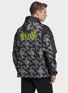 adidas printed windbreaker