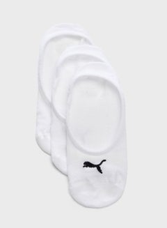 Buy Pack Of 3 Brand Logo Printed Socks White in Saudi Arabia