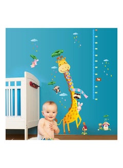 Buy Giraffe Height Stickers Children's Room Decor Removable Waterproof Wall Sticker Multicolour 60x90cm in Egypt