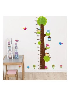 Buy Fresh Style Owl&Monkey Tree Stickers Kids Height Ruler Removable For Living Room Bedroom Wall Decal Multicolour 60x90cm in Egypt