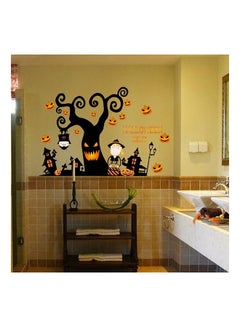 Buy Halloween Tree House Haunted House Pumpkin Light Wall Sticker Multicolour in Egypt