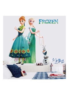 Buy Frozen Elsa Olaf Children's Room Wallpaper Background Decorative Stickers Multicolour 60x60cm in Egypt