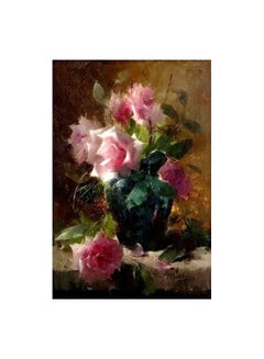 Buy Floral & Botanical Design Canvas Fabric Printed Tableau Multicolor 40x80cm in Egypt