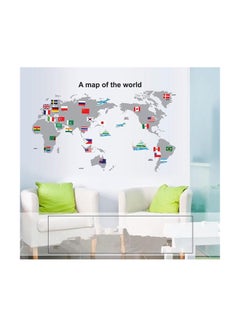 Buy The World Map Wall Sticker Multicolour 90x60cm in Egypt