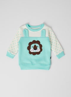 Buy Baby Boys Tiger Face Sweatshirt S.Green in Saudi Arabia