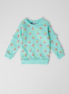 Buy Baby Cherry Print Sweatshirt S.Green in UAE