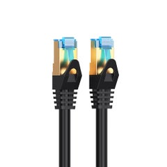 Buy Cat 7 Ethernet Fast Speed Flat Network Cable Black in Saudi Arabia