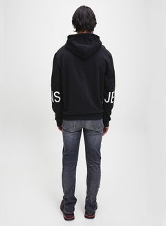 Shop Calvin Klein Jeans Logo Print Hoodie Black online in Riyadh, Jeddah  and all KSA