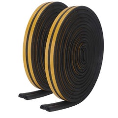 Buy 6m 2-Pack Self Adhesive Foam Window Seal Strip Black 6meter in Saudi Arabia