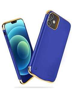 Buy 3500.0 mAh Wireless Protective Charging Case Cover For Apple iPhone 12 Mini Blue in UAE