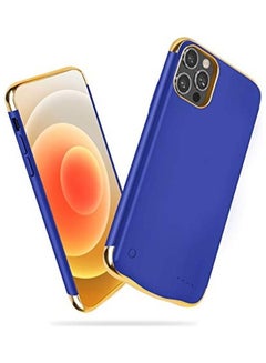 Buy 5500.0 mAh Wireless Protective Charging Case Cover For Apple iPhone 12/12 Pro Blue in UAE