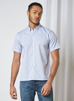 Buy Solid Short Sleeve Shirt Striped in UAE