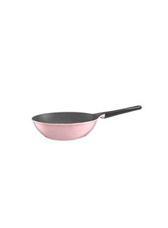 Buy Tily Wok Pan Marble Pink 26cm in UAE