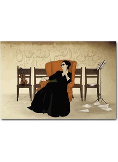 Buy Umm Kulthum Printed Wall Art Multicolour 40x60cm in Saudi Arabia