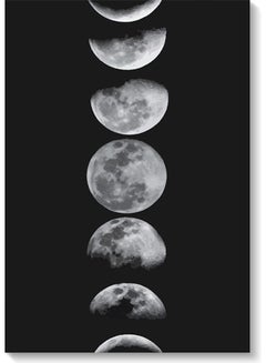اشتري لوحة فنية بتصميم مراحل القمر متعدد الألوان 40x60سم في الامارات
