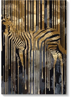 Buy Decorative Wall Art Painting Gold/Black 40x60cm in UAE