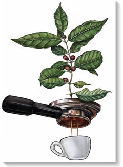 اشتري لوحة فنية لديكور الحائط بتصميم قهوة إسبريسو لعشاق القهوة متعدد الألوان 40x60سم في الامارات