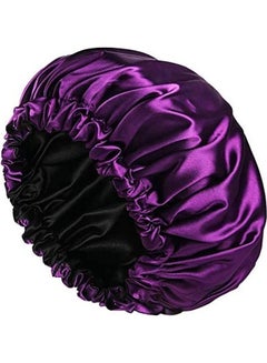 Buy Satin Bonnet Sleep Cap purple 12.2inch in Egypt