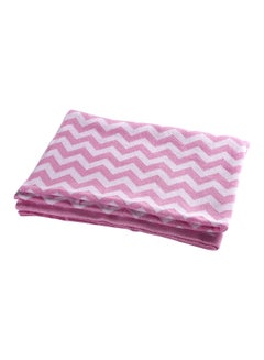 Buy Comfortable Baby Blanket-- Soft Stretchy Knitted Cotton Swaddle 70x90cm - Pink in UAE