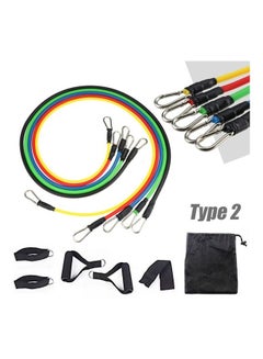 Buy 11-Piece Resistance Bands Set 23.5x23x7cm in Egypt