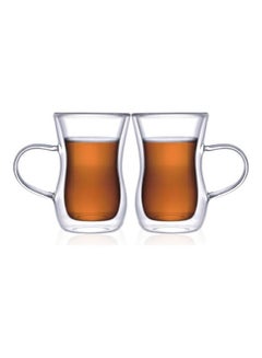 Verre Collection Insulated Thermo Glass 4.25 Ounce Set of 2 Original Double Wall Turkish Tea Glass Cups 