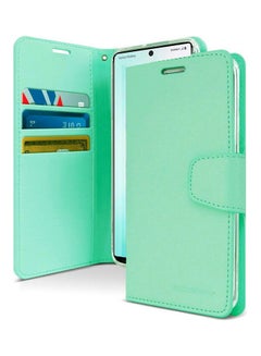 Buy Samsung Galaxy Note 20 Ultra Leather Protection Flip Cover Wallet Stand Case Turquoise in Saudi Arabia