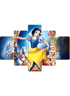 Buy 5-Piece Cartoon Design Framed Vinyl Tableau Multicolour 1500x80cm in Egypt