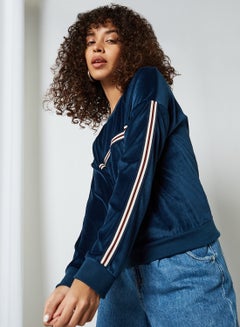 Buy Velour Sweatshirt Navy/Blue/Red in UAE