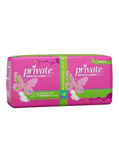 Buy 18-Pad Extra Thin Normal Feminine Sanitary Napkin With Wings White in UAE