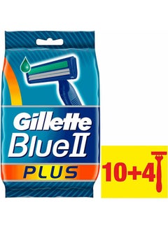 Buy 14-Piece II Plus Shaving Machine Razor Blue in Saudi Arabia