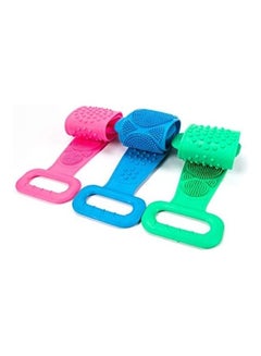 Buy 3 Pieces Silicone Back Scrubber For Shower Multicolour 38inch in Egypt